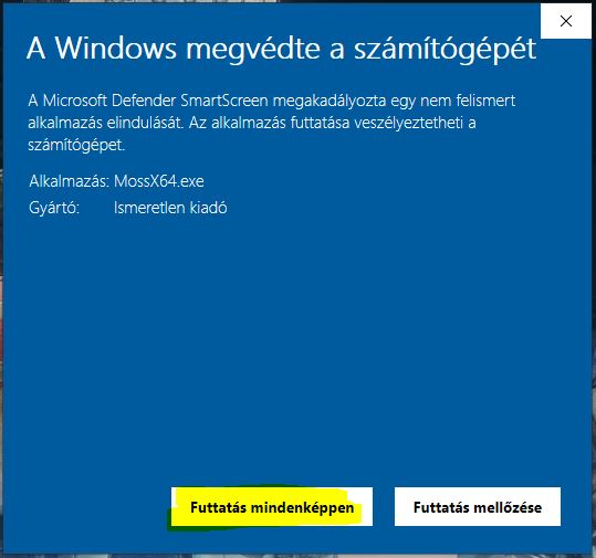 Windows Defender - Alkalmaás futtatás engedélyezése